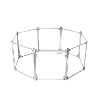 Pawz Pet Playpen Transparent Acrylic Clear Folding Dog Fence Kennel 8 Panel-1836526619594985472