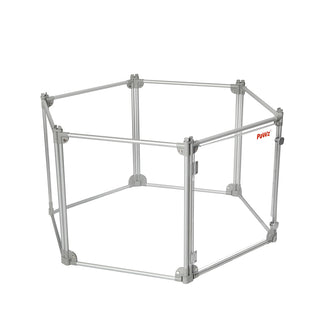 Pawz Pet Playpen Transparent Acrylic Clear Folding Dog Fence Kennel 6 Panel-1836526619263635456