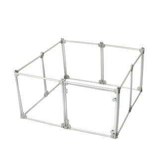 Pawz Pet Playpen Transparent Acrylic Clear Folding Dog Fence Kennel 8 Panel-1836526619594985473