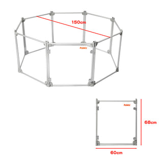 Pawz Pet Playpen Transparent Acrylic Clear Folding Dog Fence Kennel 8 Panel-1836526619594985474