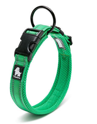 True Love Heavy Duty Reflective Dog Collar - Green, 2XS-1831155608938745856