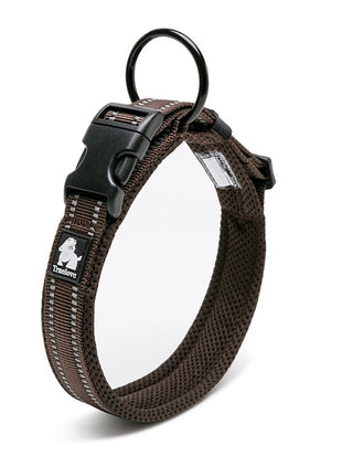 True Love Heavy Duty Reflective Dog Collar - Brown, XS-1831155610176065536