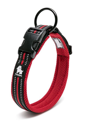 True Love Heavy Duty Reflective Dog Collar - Red, L-1831155612831059968