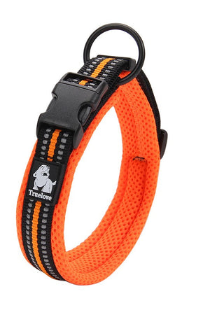 True Love Heavy Duty Reflective Dog Collar - Orange, 3XL-1831155603150606336