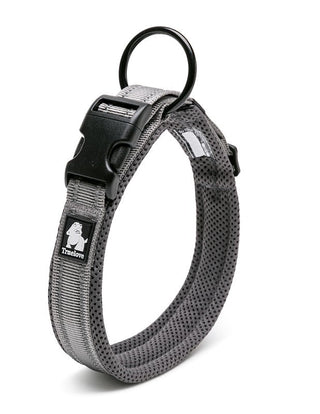 True Love Heavy Duty Reflective Dog Collar - Grey, 3XL-1831155608817111040