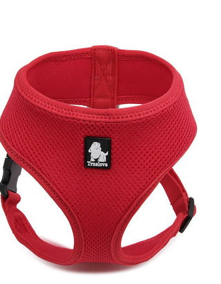 Dog Harness with Steel D Ring - Red, XL-1831155619399340032