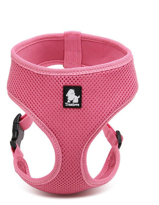 Dog Harness with Steel D Ring - Pink, M-1831155619751661568