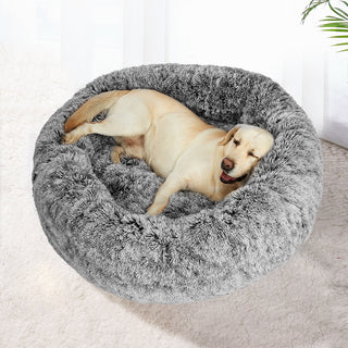 PaWz Pet Bed Cat Dog Donut Nest Calming XXL Charcoal XX-Large-1836526649064165382