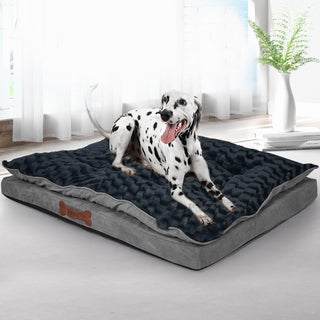 Dog Calming Bed Warm Soft Plush Comfy L Grey Large-1836526650536366086