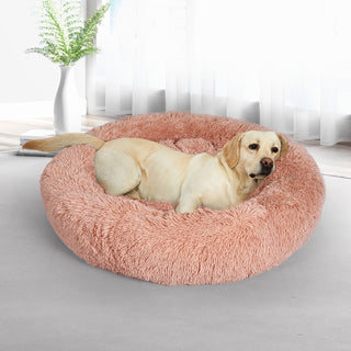 PaWz Pet Bed Cat Dog Donut Nest Calming L Pink Large-1831593093988749318