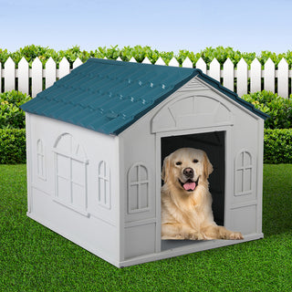 PaWz Dog Kennel Outdoor Indoor Pet Plastic XL Blue-1831593117321662470