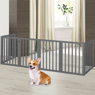 PaWz Wooden Pet Gate Dog Fence Safety Grey 100 Pack-1831593077375111174