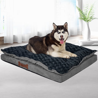 Dog Calming Bed Warm Soft Plush Comfy M Grey Medium-1836526650678972422