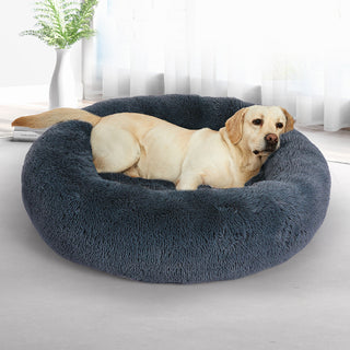 PaWz Pet Bed Cat Dog Donut Nest Calming XXXL Dark Grey XXX-Large-1836526679355428870