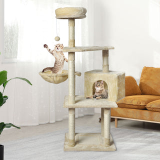 PaWz Cat Tree Toy Scratching Post Scratcher Beige-1831592739339374598