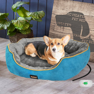 PaWz Electric Pet Heater Bed Heated S Blue Small-1836526655343038470