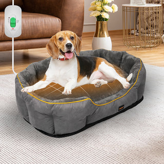 PaWz Electric Pet Heater Bed Heated L Grey Large-1836526655045242886