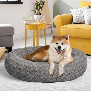 PaWz Calming Dog Bed Warm Soft Plush XL Grey X-Large-1831593097893646343