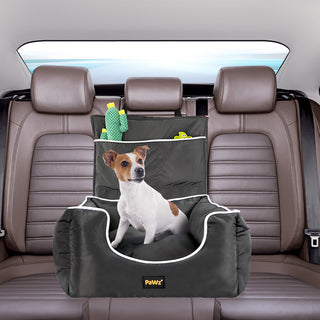 PaWz Dog Car Booster Seat Belt Pet Backrest Grey-1836526660963405831