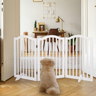 PaWz Wooden Pet Gate Dog Fence Safety White-1831592662675886087