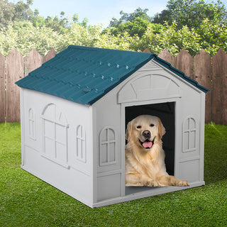 PaWz Dog Kennel Outdoor Indoor Pet Plastic L Blue-1836526651572359175