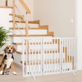 PaWz Wooden Pet Gate Dog Fence Safety White 400x 3MM-1831593103514013703