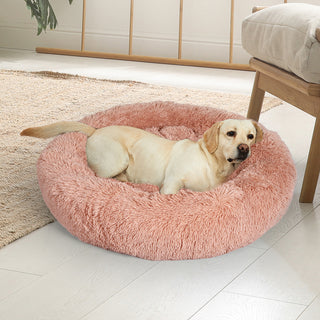 PaWz Pet Bed Cat Dog Donut Nest Calming S Pink Small-1836526678495596551