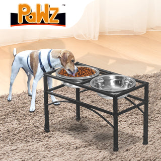 PaWz Dual Elevated Raised Pet Dog Feeder Medium-1831593088842338310