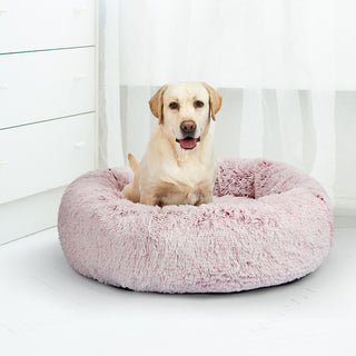 PaWz Pet Bed Cat Dog Donut Nest Calming M Pink Medium-1836526648149807111