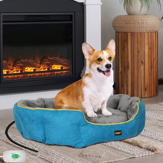 PaWz Electric Pet Heater Bed Heated S Blue Small-1836526655343038471