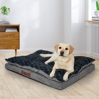 Dog Calming Bed Warm Soft Plush Comfy XL Grey X-Large-1836526650817384455