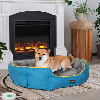 PaWz Electric Pet Heater Bed Heated M Blue Medium-1836526655183654919