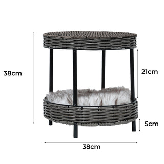 PaWz Rattan Pet Bed Elevated Raised-1831592715771580418