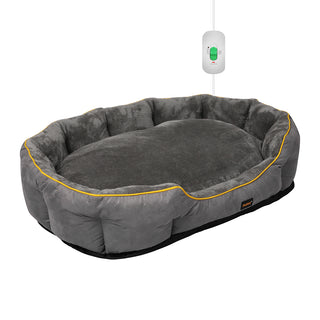 PaWz Electric Pet Heater Bed Heated XL Grey X-Large-1836526655481450496