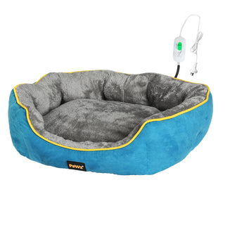 PaWz Electric Pet Heater Bed Heated S Blue Small-1836526655343038464