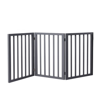 Wooden Pet Gate Dog Fence Retractable Grey 2000x 3MM-1836526651123568640