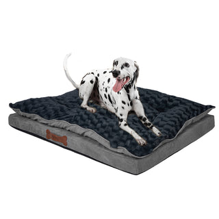 Dog Calming Bed Warm Soft Plush Comfy L Grey Large-1836526650536366080