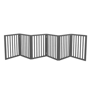 PaWz Wooden Pet Gate Dog Fence Safety Grey 100 Pack-1831593077375111168