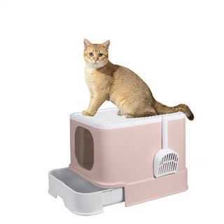 PaWz Cat Litter Box Fully Enclosed Kitty Coffee-1831593107884478464