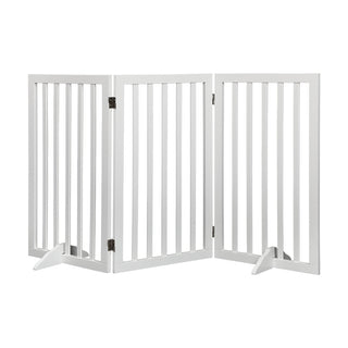 PaWz Wooden Pet Gate Dog Fence Safety White 400x 3MM-1831593103514013696