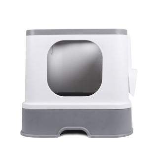 PaWz Cat Litter Box Fully Enclosed Kitty Grey-1831593101622382593