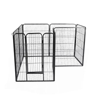 PaWz 8 Panel Pet Dog Playpen Puppy Exercise Black 2.5kg Mackerel & Lamb-1836526720639963137