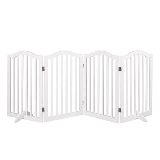 PaWz Wooden Pet Gate Dog Fence Safety White-1831592638621552641