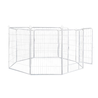 PaWz 8 Panel 48'' Pet Dog Playpen Puppy White 4kg chicken-1836526721332023297