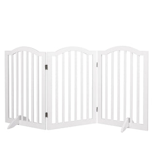 PaWz Wooden Pet Gate Dog Fence Safety White-1831592662675886081