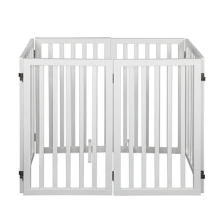 PaWz Wooden Pet Gate Dog Fence Safety White 10 Pack-1831592590227673089