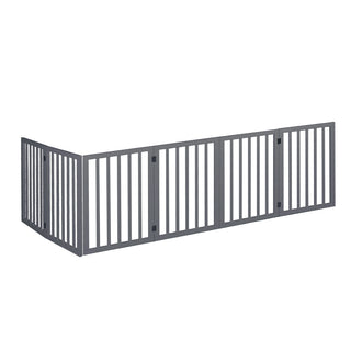 PaWz Wooden Pet Gate Dog Fence Safety Grey 100 Pack-1831593077375111169