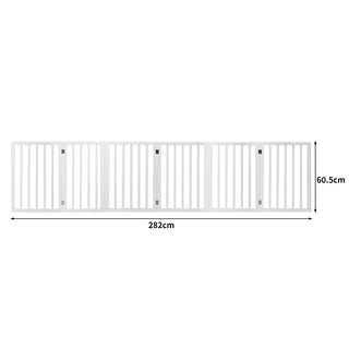 PaWz Wooden Pet Gate Dog Fence Safety White 100 Pack-1831593114322735106