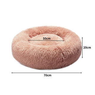 PaWz Pet Bed Cat Dog Donut Nest Calming L Pink Large-1831593093988749314