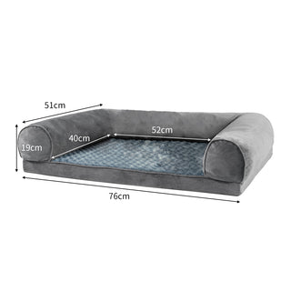 PaWz Pet Bed Sofa Dog Beds Bedding Soft M Cover Grey Cover Medium-1836526647550021634